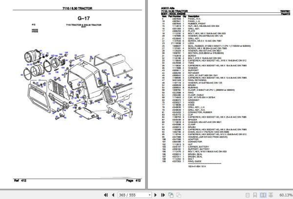 AGCO Allis Tractor 7110 6.30 Parts Catalog 79007991 3