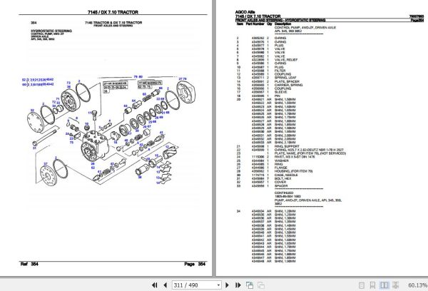 AGCO Allis Tractor 7145 DX7.10 Parts Catalog 79007993 3