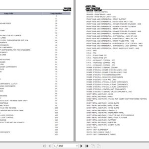 AGCO Allis Tractor 7600 Parts Catalog 79013785 1