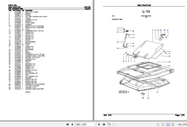 AGCO Allis Tractor 7600 Parts Catalog 79013785 3