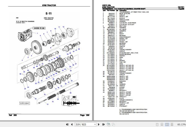 AGCO Allis Tractor 8765 Parts Catalog 79017571 3