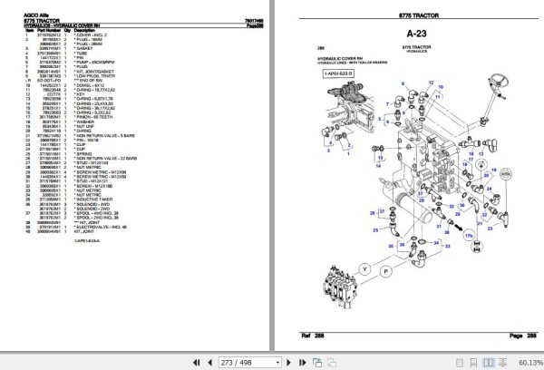 AGCO Allis Tractor 8775 Parts Catalog 79017465 3