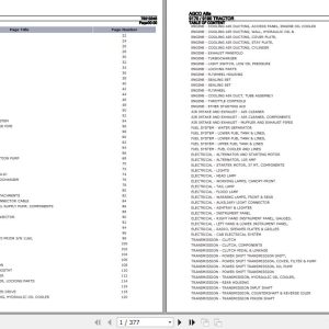 AGCO Allis Tractor 9170 9190 Parts Catalog 79010345 1