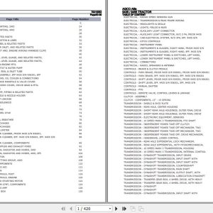 AGCO Allis Tractor 9435 9455 Parts Catalog 79016353 1