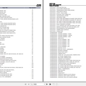 AGCO Allis Tractor 9635 9655 Parts Catalog 79016355 1