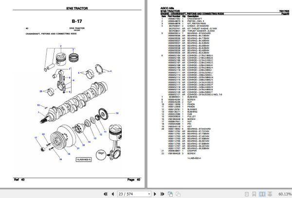AGCO Allis Tractor 9745 Parts Catalog 79017505 2