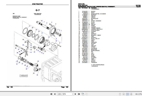AGCO Allis Tractor 9745 Parts Catalog 79017505 3