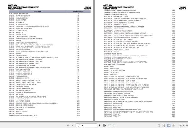 AGCO Allis Tractor 9755 Parts Catalog 79017623 1