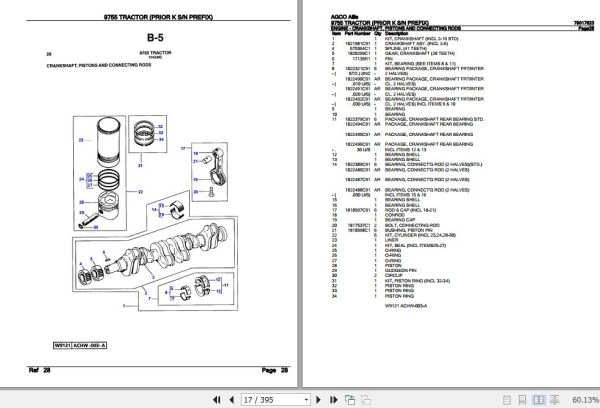 AGCO Allis Tractor 9755 Parts Catalog 79017623 2