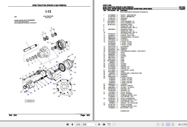 AGCO Allis Tractor 9755 Parts Catalog 79017623 3