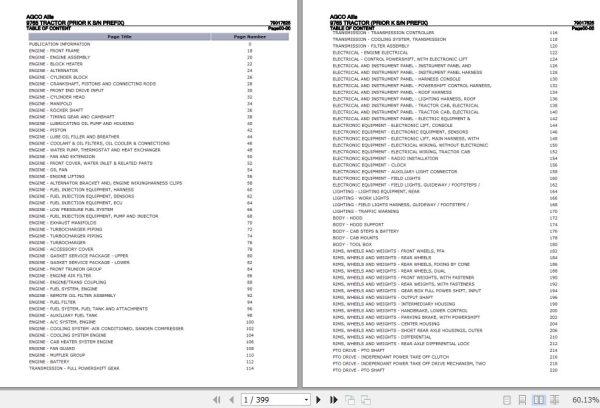 AGCO Allis Tractor 9765 Parts Catalog 79017625 1
