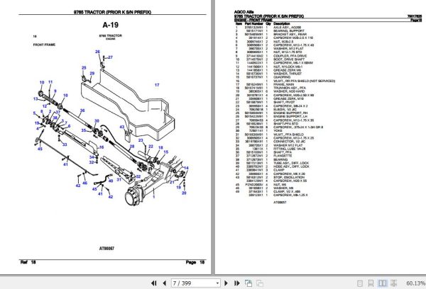 AGCO Allis Tractor 9765 Parts Catalog 79017625 2