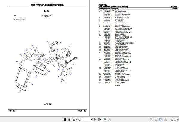 AGCO Allis Tractor 9775 Parts Catalog 79017627 2