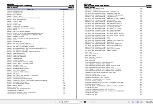 AGCO Allis Tractor 9785 Parts Catalog 79017629 1