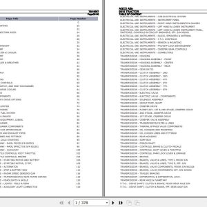 AGCO Allis Tractor 9815 Parts Catalog 79016357 1
