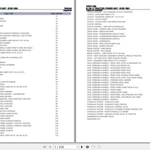 AGCO Allis Tractor B IB C Power Unit B125 60H Parts Catalog 79001543 1