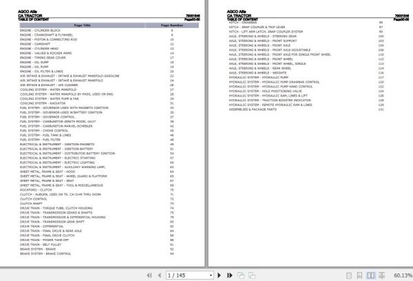 AGCO Allis Tractor CA Parts Catalog 79001546 1