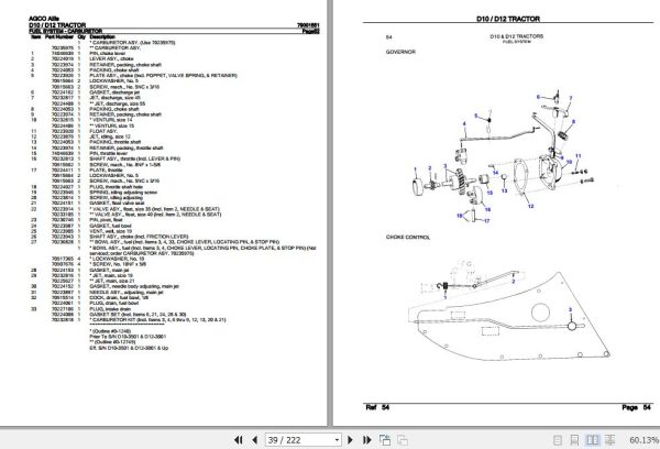 AGCO Allis Tractor D10 D12 Parts Catalog 79001551 2