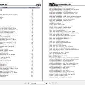 AGCO Allis Tractor D14 Auxiliary Motor D14 Parts Catalog 79001548 1