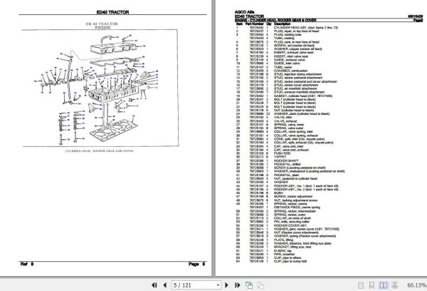 AGCO Allis Tractor ED40 Parts Catalog 9001542B 2