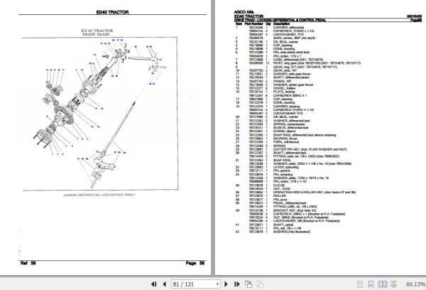 AGCO Allis Tractor ED40 Parts Catalog 9001542B 3
