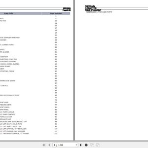 AGCO Allis Tractor G Parts Catalog 9001542A 1