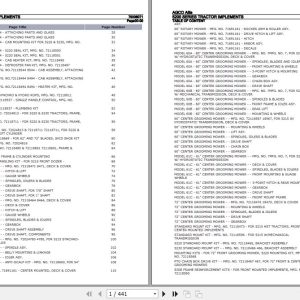 AGCO Allis Tractor Implements 5200 Series Parts Catalog 79008071 1