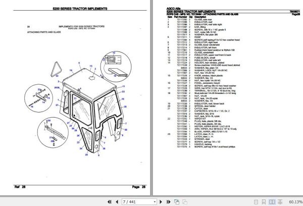 AGCO Allis Tractor Implements 5200 Series Parts Catalog 79008071 2