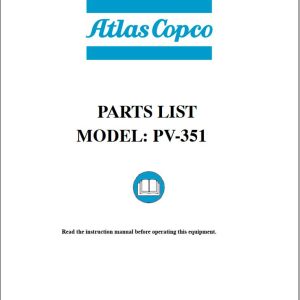 Atlas Copco Drilling Rig PV 351 Parts Catalog 1