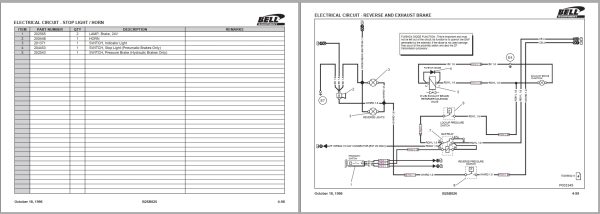 Bell Articulated Dump Truck B16B 6X2 Parts Manual 870150 3