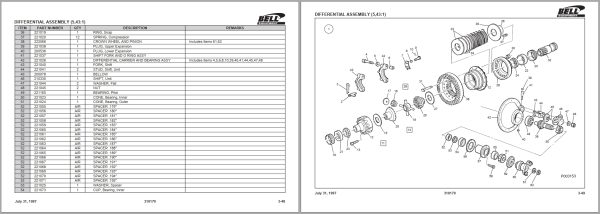 Bell Articulated Dump Truck B25L 4×4 LP SAHR Brakes Parts Manual 870172 2