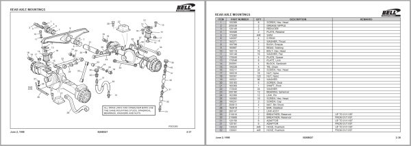 Bell Articulated Dump Truck B26B 6X6 ADT Parts Manual 870177 2