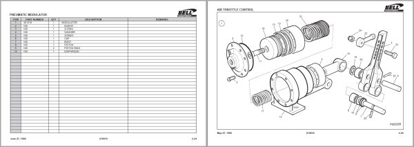 Bell Articulated Dump Truck B35B 6X6 ADT Parts Manual 870166 2