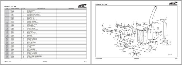 Bell Articulated Hauler 2808 4×4 Parts Manual 870169 2