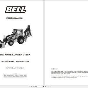Bell Backhoe Loader 315SK Parts Manual 873089 1