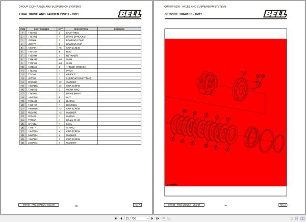 Bell Grader 770G Parts Manual 870160 2