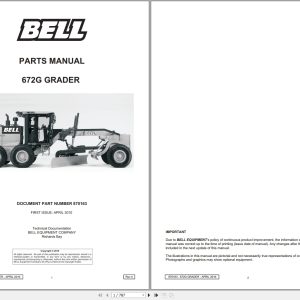 Bell Graders 672G Parts Manual 870163 1