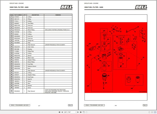 Bell Graders 772G Parts Manual 870241 2