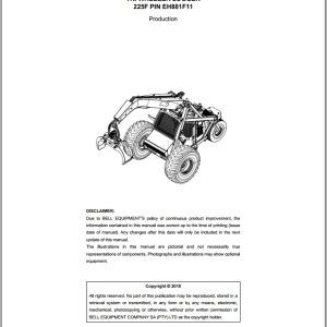 Bell Triple Wheeler Logger 225F Parts Manual BN049434 2018 1