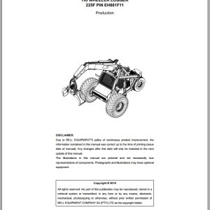 Bell Triple Wheeler Logger 225F Parts Manual BN049434 2019 1