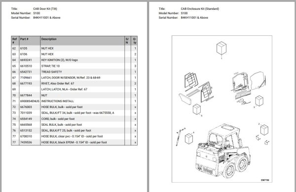 Bobcat Heavy Equipment PDF 2025 Spare Parts Catalog Collection 4