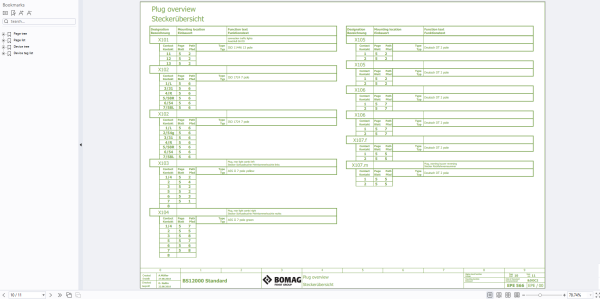 Bomag Accessory Equipment 2023 Electric Hydraulic Pneumatic Schematics 1