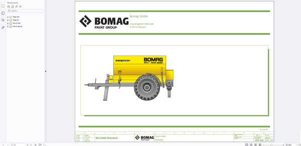 Bomag Accessory Equipment 2023 Electric Hydraulic Pneumatic Schematics 2
