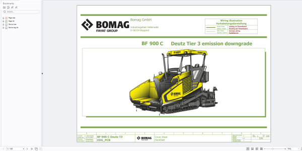 Bomag Asphalt Paver 2023 Electric Hydraulic Schematics Collection 3