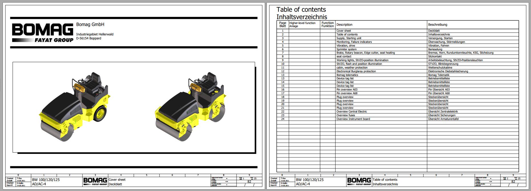 Bomag Heavy Equipment PDF 18.9 GB Electric Circuit Diagrams Hydraulic Schematics 1