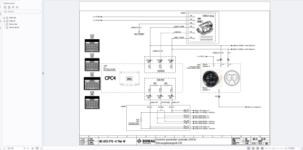 Bomag Refuse Compactor 2023 Electric Hydraulic Schematics 2