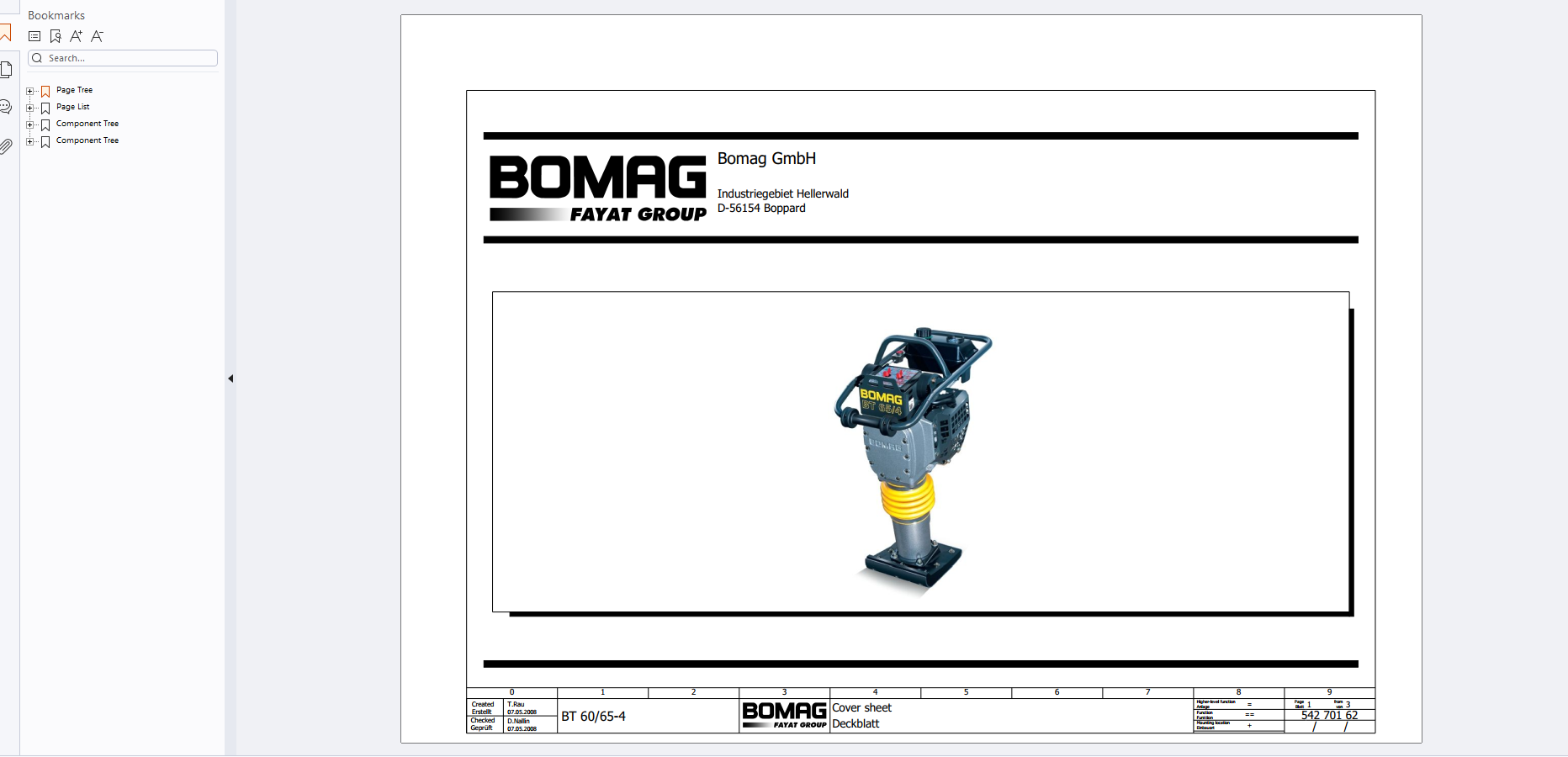 Bomag Tamper 2023 Electric Circuit Diagrams 1