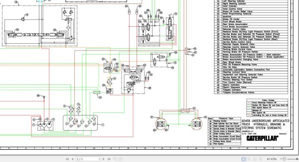 Caterpillar Articulated Art Truck AD45B CXM Operators Service Manual Schematics 4