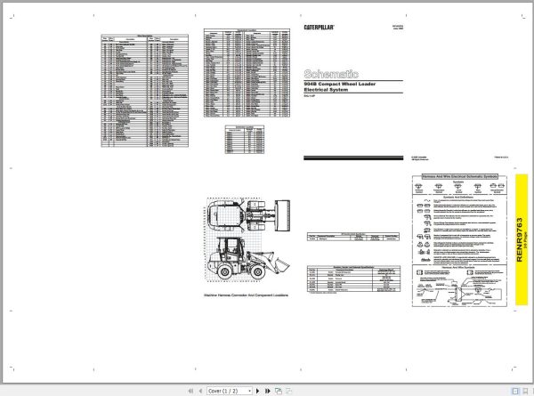 Caterpillar Compact Wheel Loader 904B B4L Operators Service Manual Schematics 3