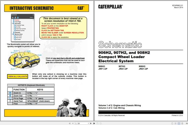 Caterpillar Compact Wheel Loader 908H2 JRD Operators Service Manual Schematics 3
